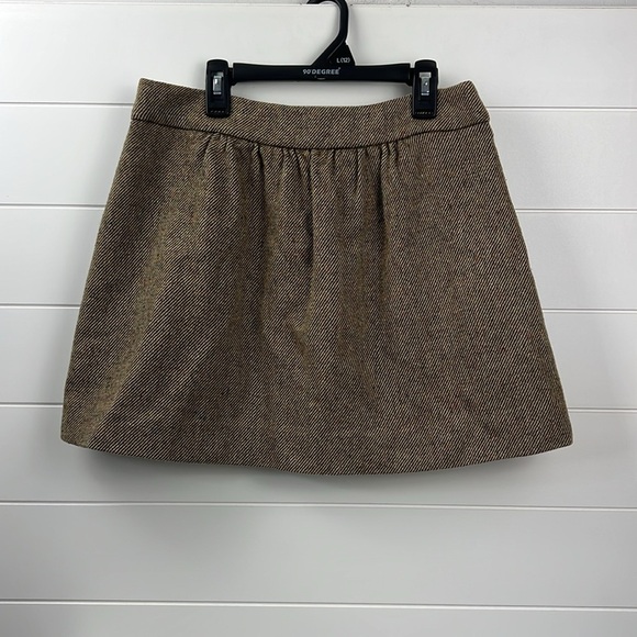 J. Crew women’s size 4 tweed wool mini skirt side zip with pockets - Picture 2 of 7